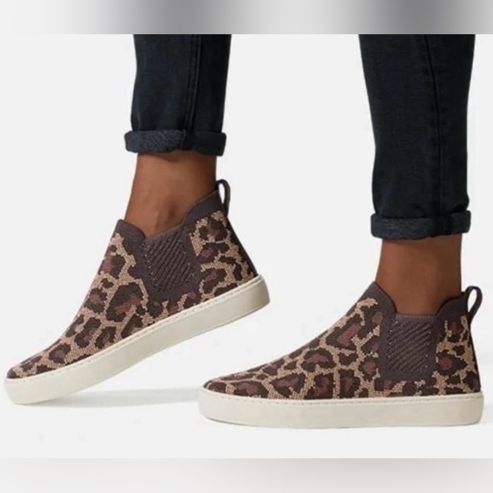 Rothy’s Chelsea Boot Wildcat Limited Edition Leopard Print Sneakers , size 7.5